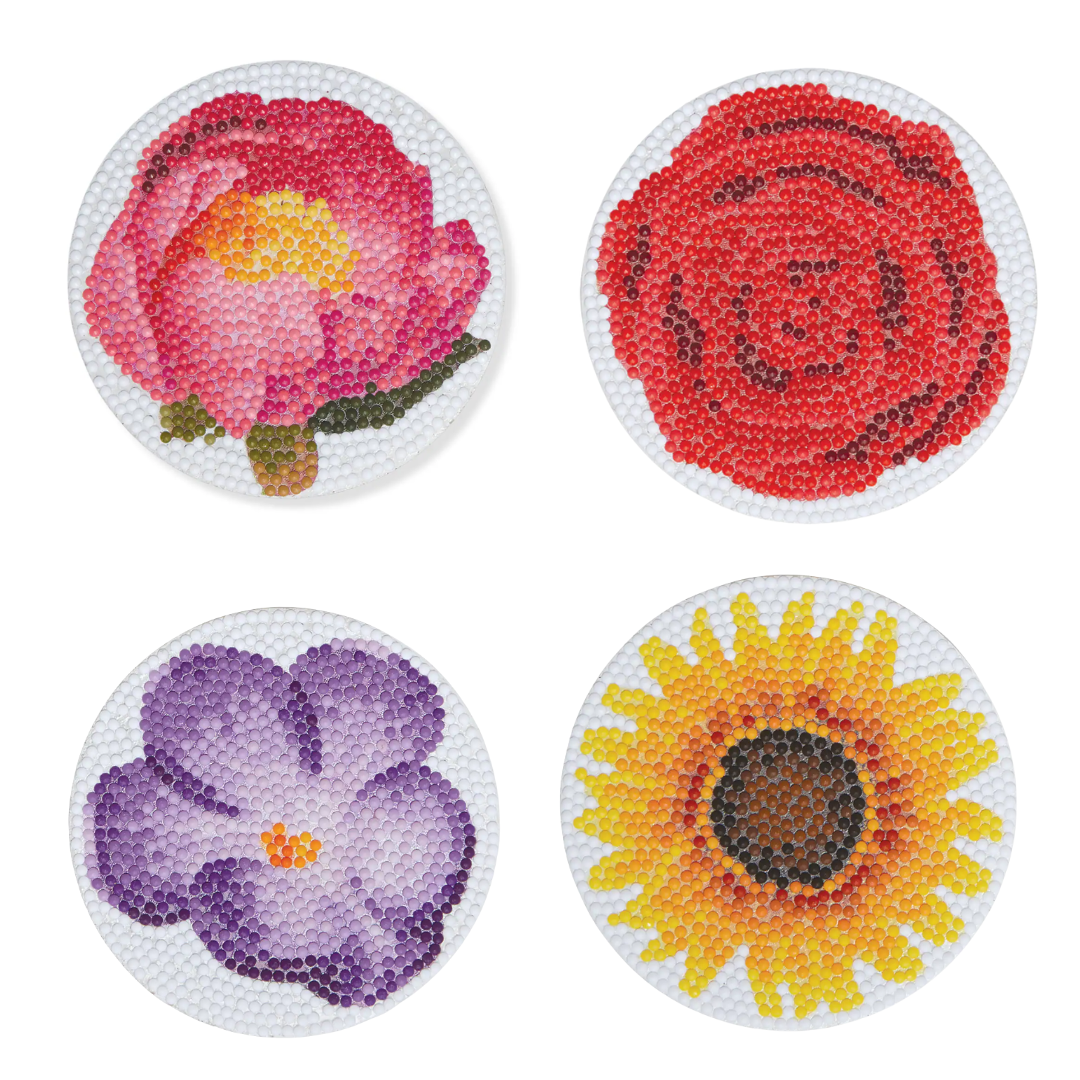 Dazzling Flowers Diamond Coaster Kit