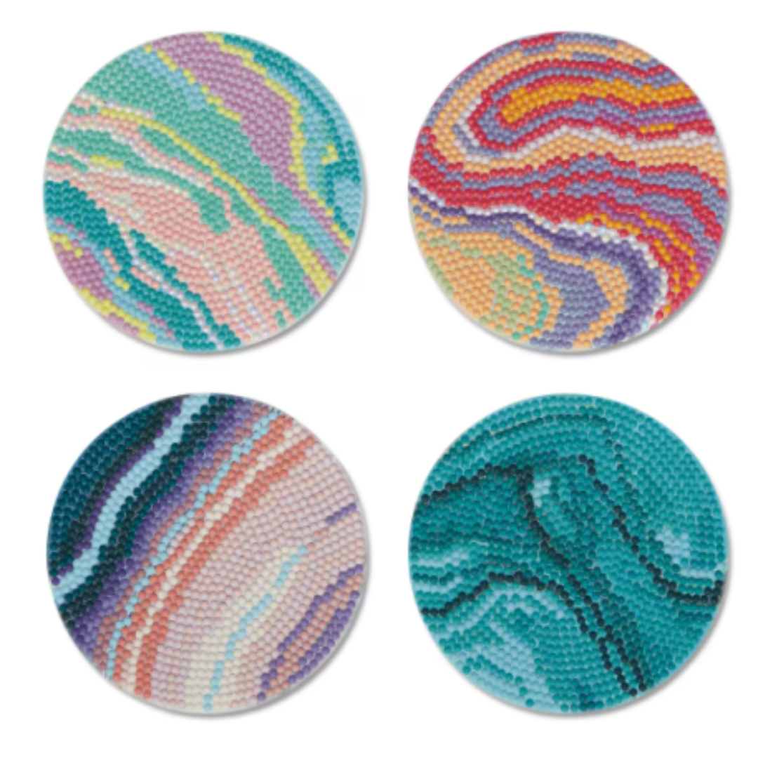 Marble Swirl Diamond Coaster Kit