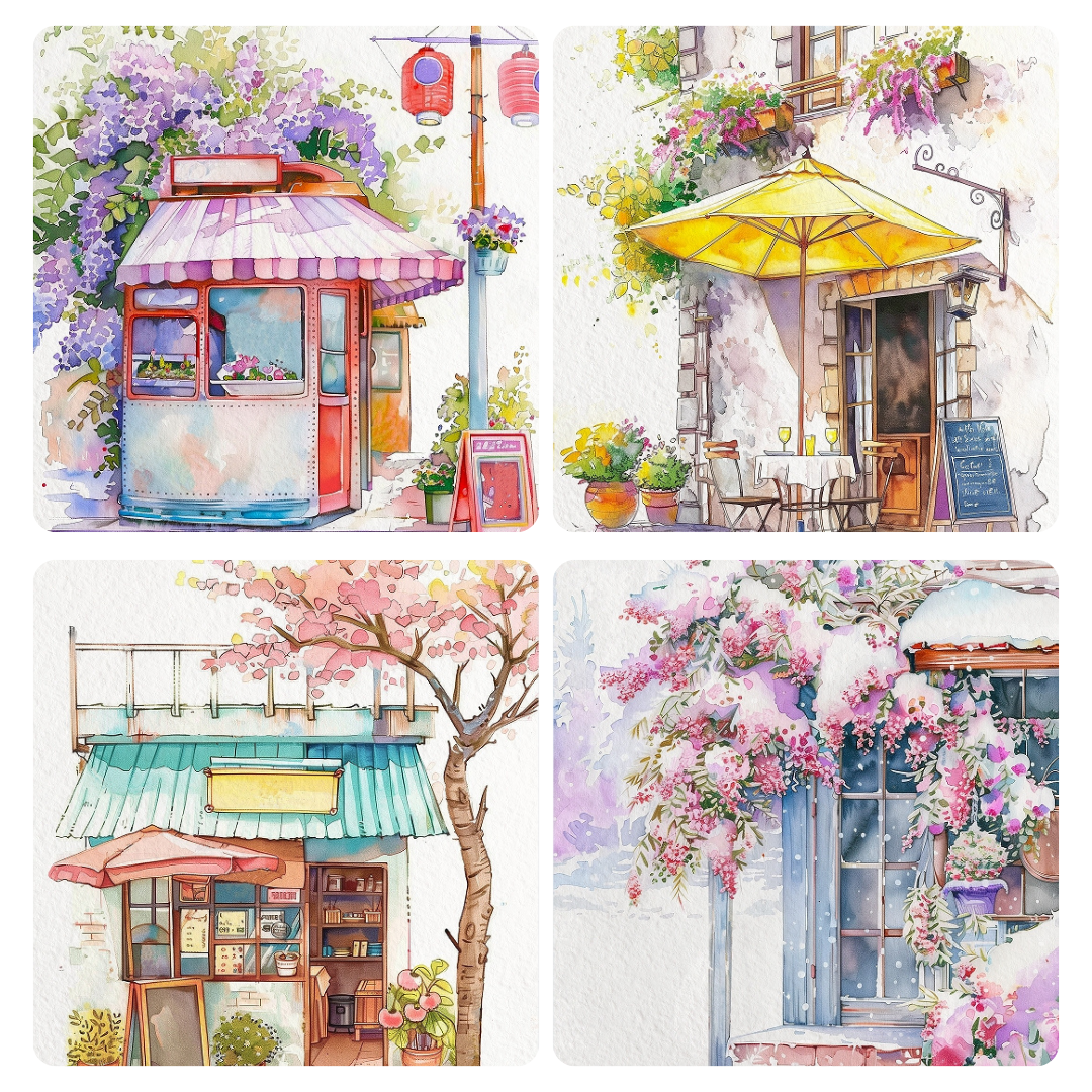 Watercolour Painting Book Kit (Set of 3)