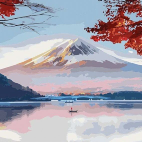Fuji in Fall Paint by Number Kit