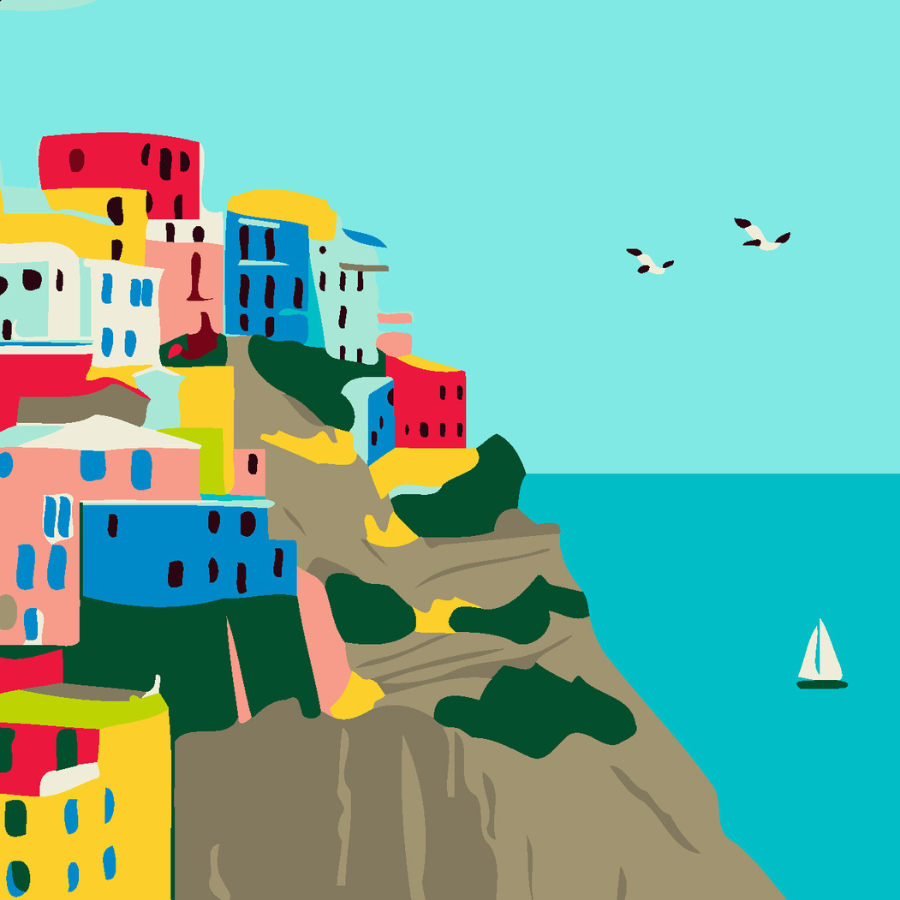 Cinque Terre Paint by Number Kit