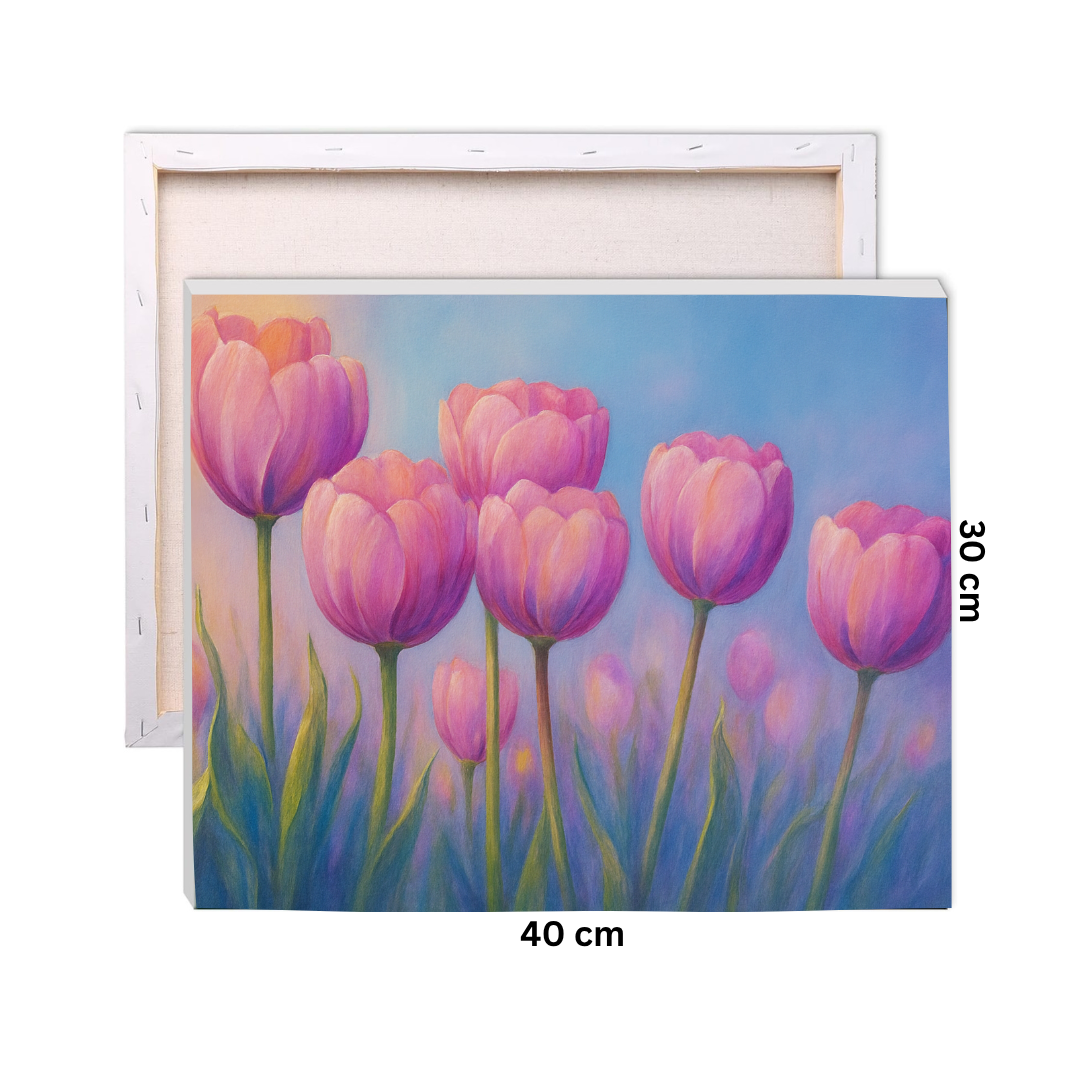 Blushing Pink Tulips Paint by Number Kit