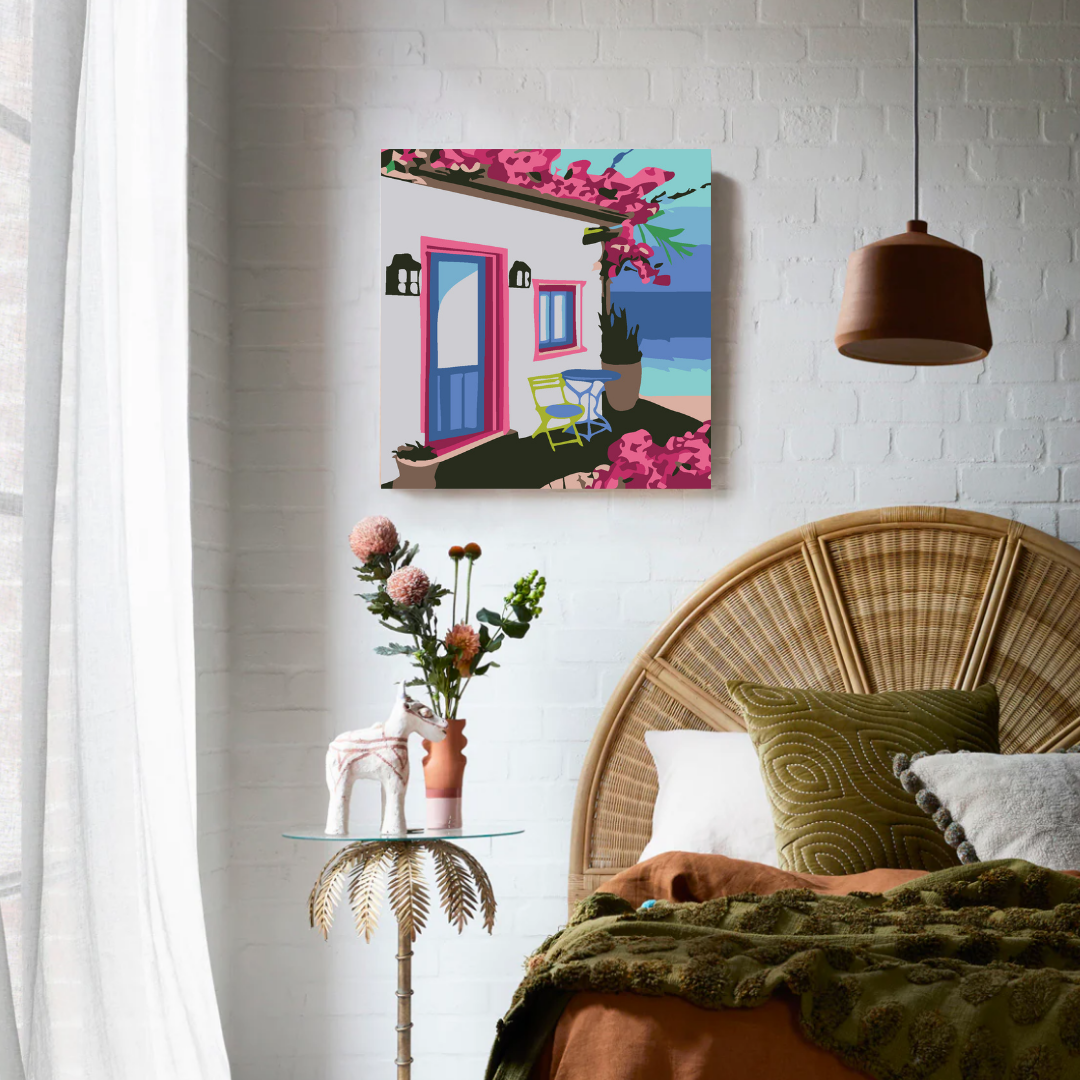 Sun-kissed Cottage by the Beach Paint by Number Kit