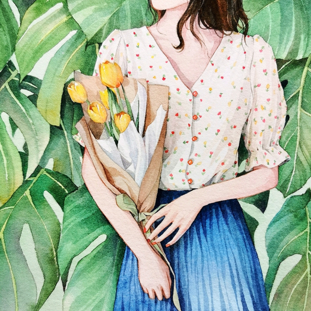 Flower Girl Watercolour Painting Kit