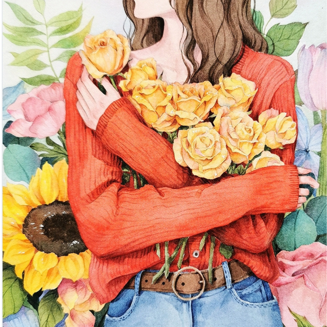 Flower Girl Watercolour Painting Kit