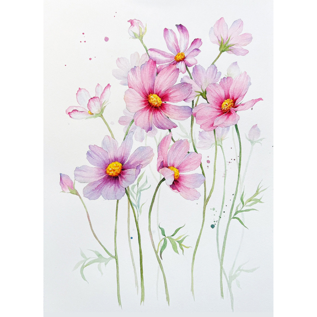 Flower Words Watercolour Painting Kit