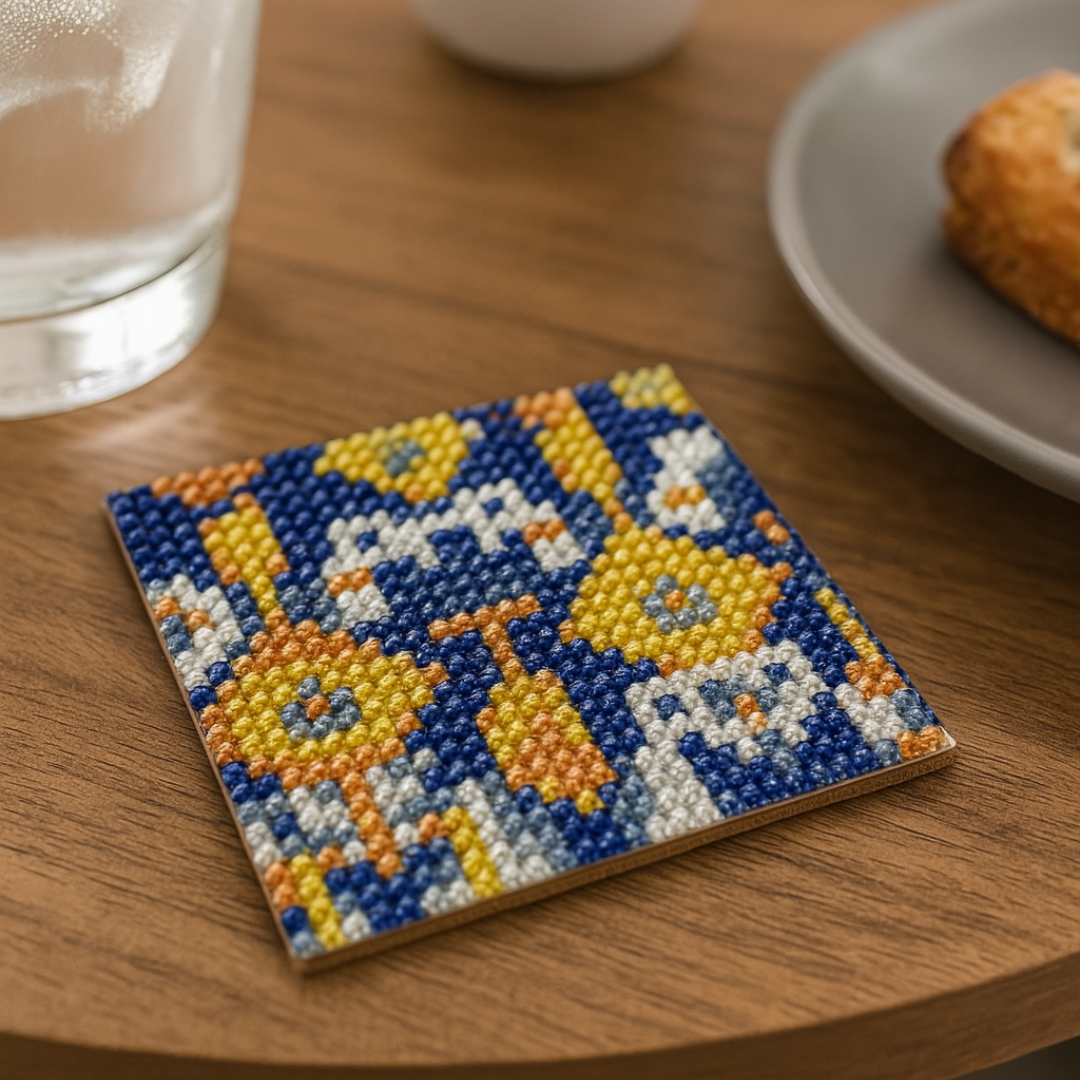 Ikat Carnival Diamond Coaster Kit