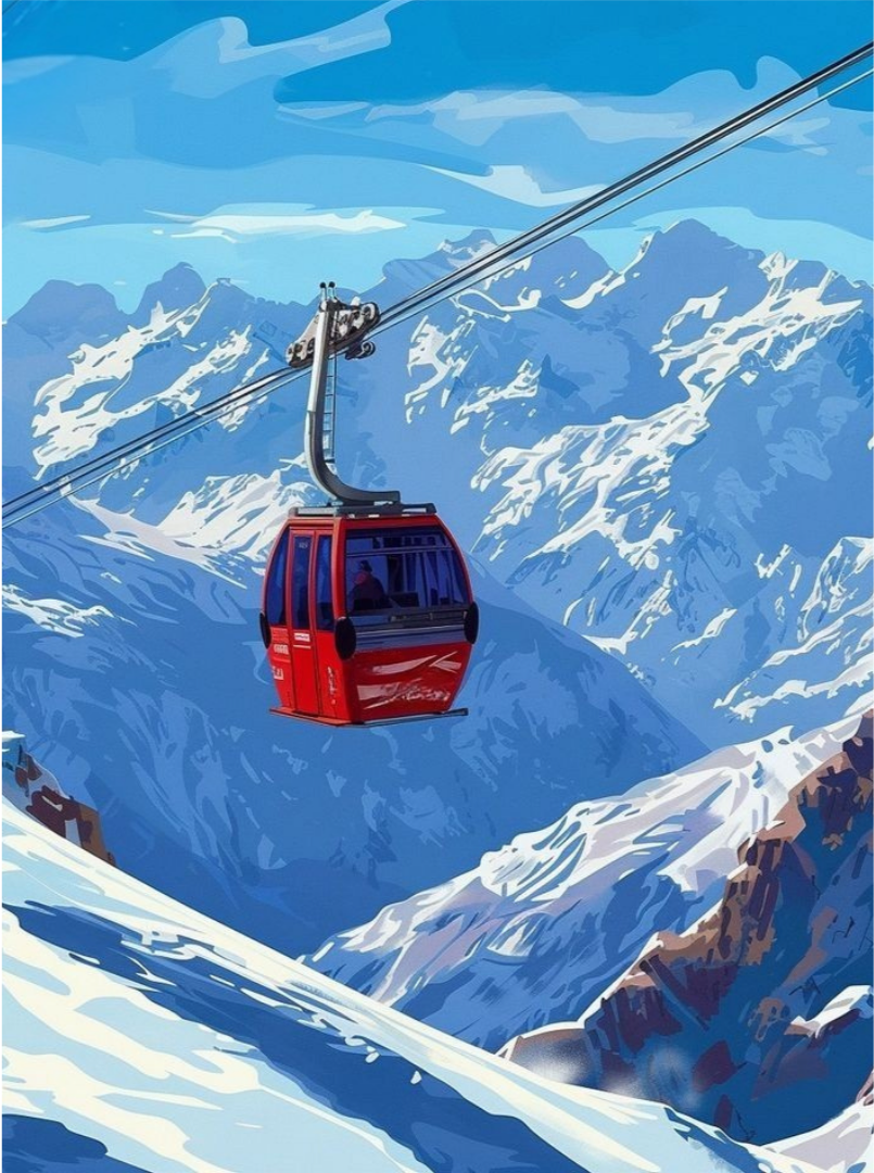 Snow Ride Paint by Number Kit