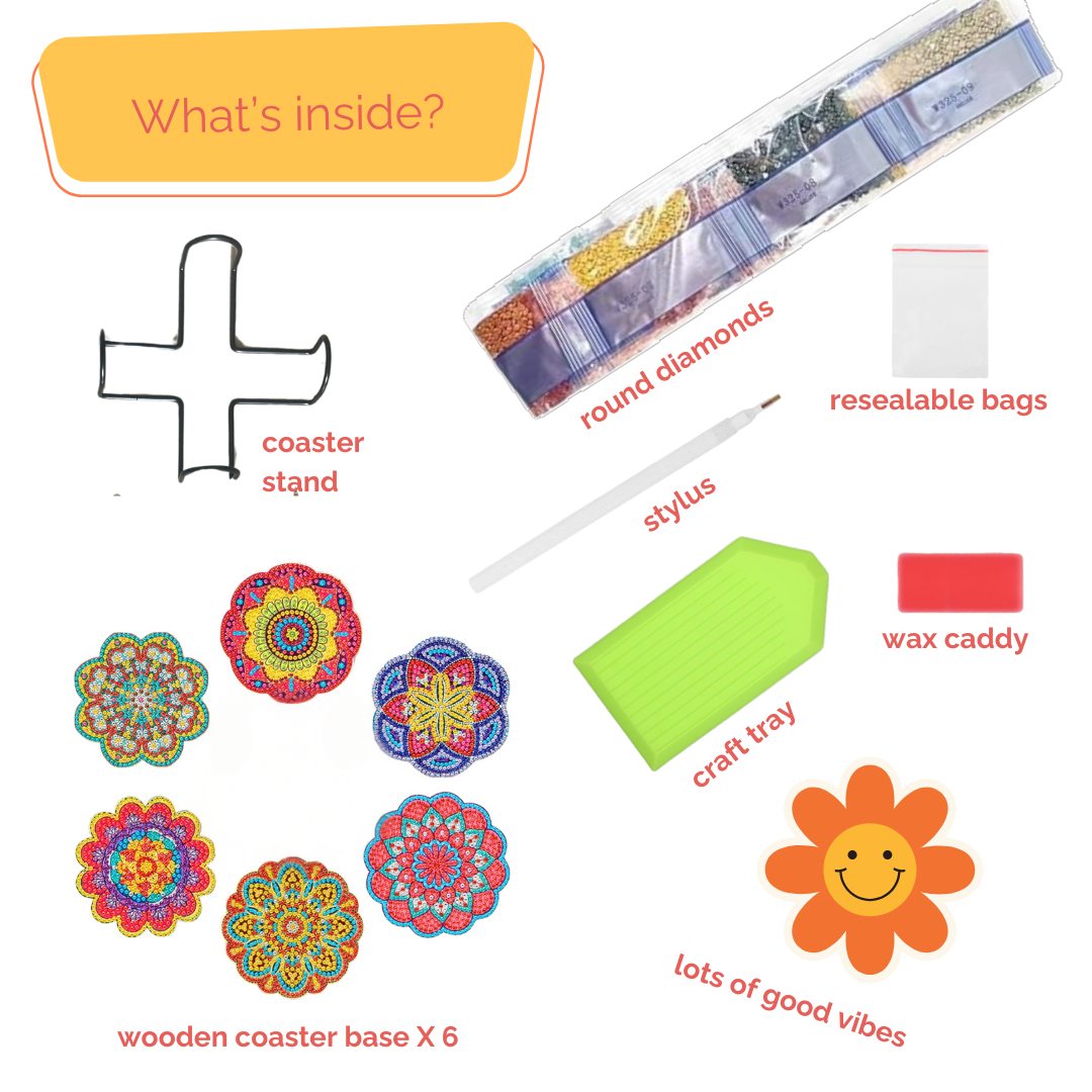 Mandala Magic Diamond Coaster Kit