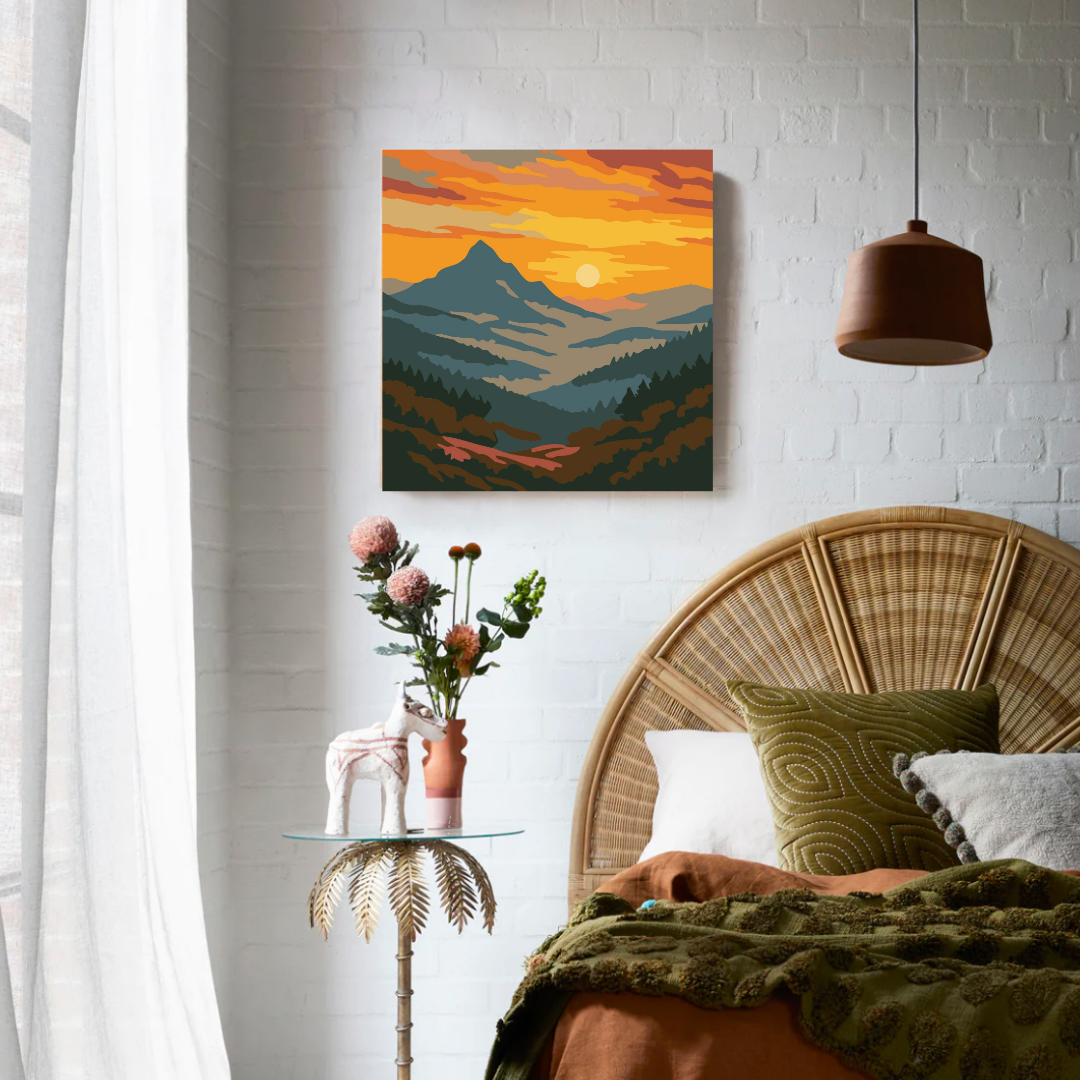 Sunkissed Mountains Paint by Number Mini Kit