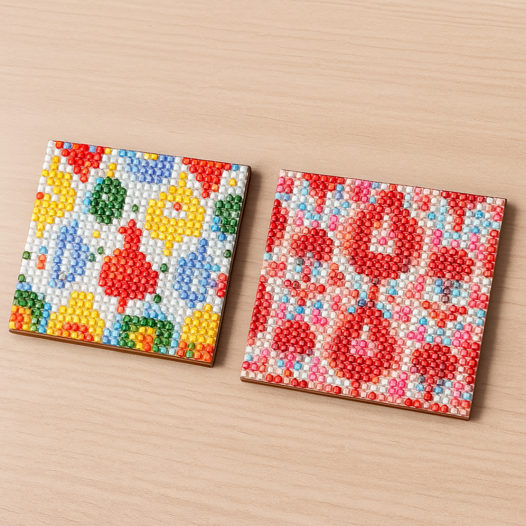 Ikat Carnival Diamond Coaster Kit
