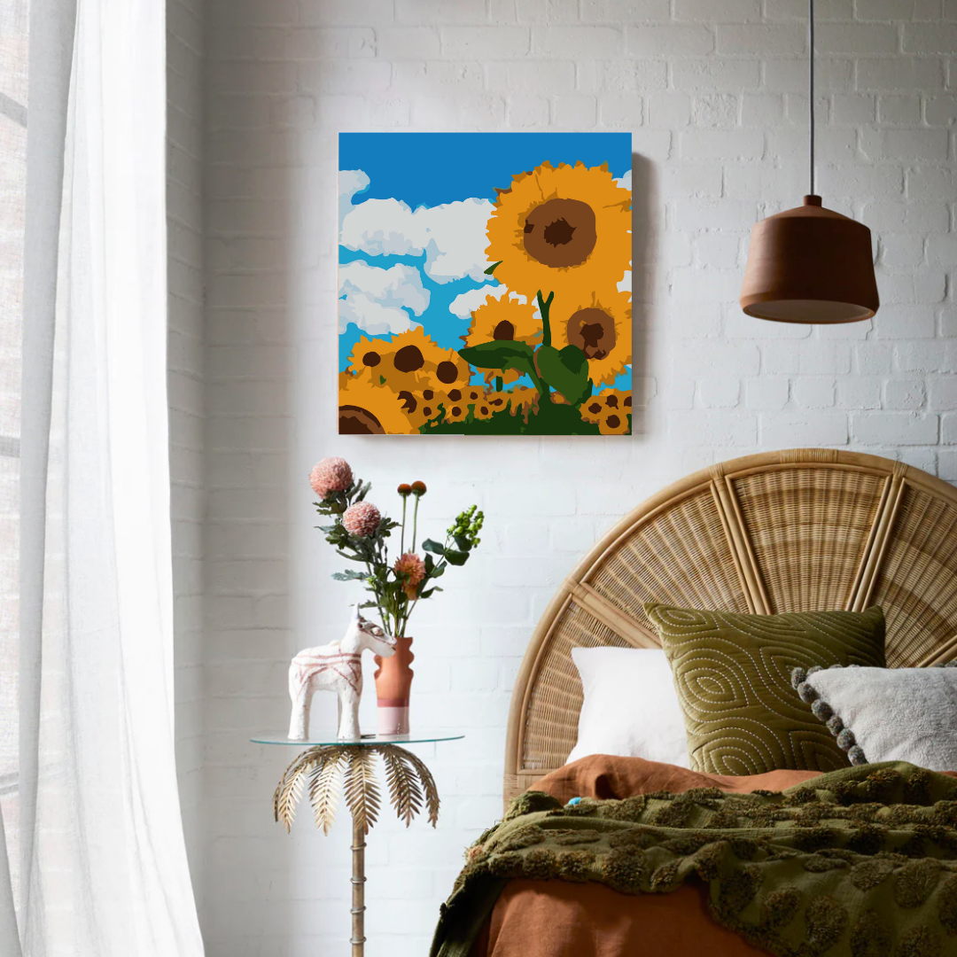 Shining Sunflowers Paint by Number Mini Kit