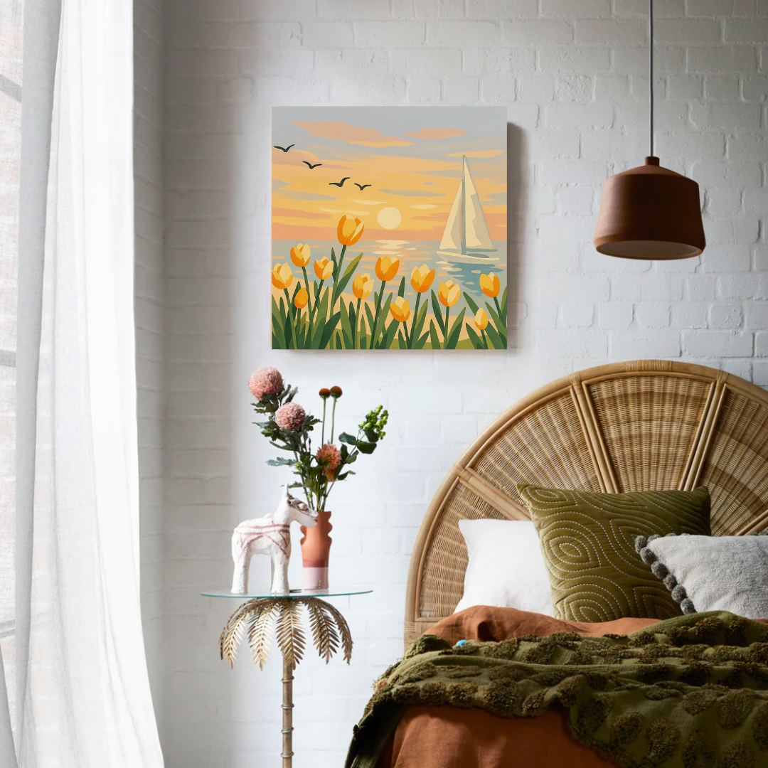 Tulips by the Sea Paint by Number Mini Kit