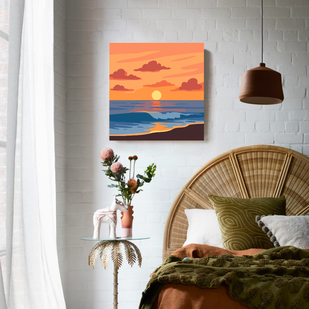 Sunset Soak Paint by Number Mini Kit