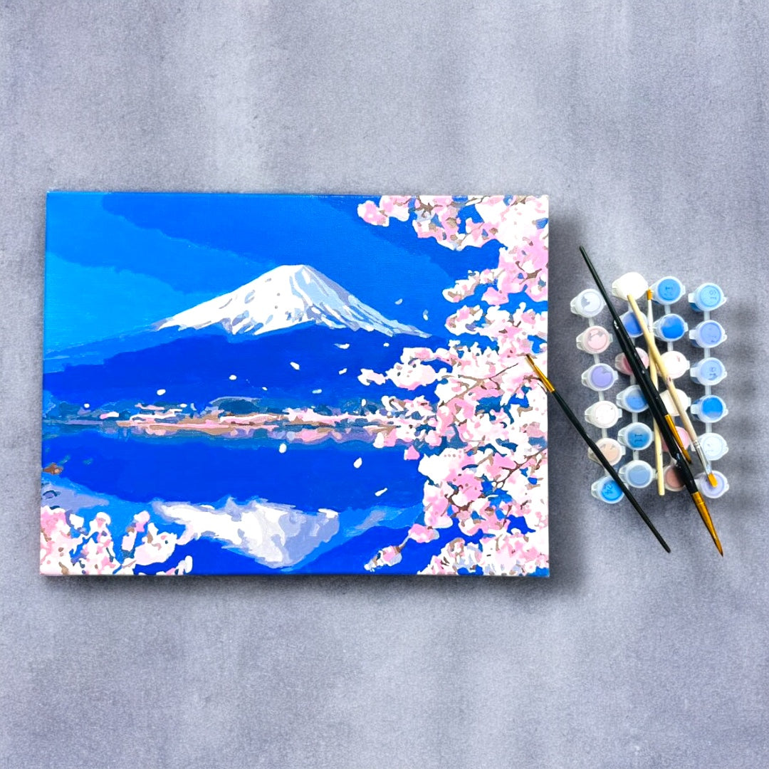 Blossoming Mt. Fuji Paint by Numbers Kit