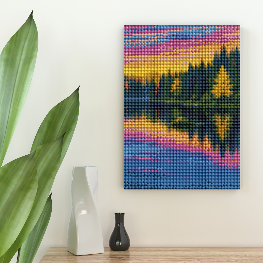 Lakeside Sunset Diamond Art Kit