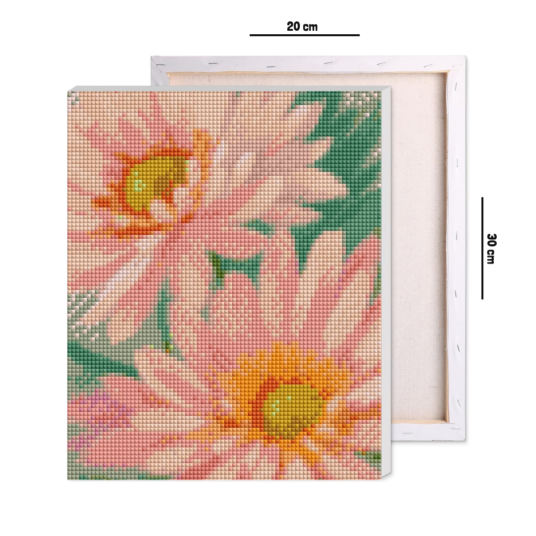 Peachy Petals Diamond Art Kit