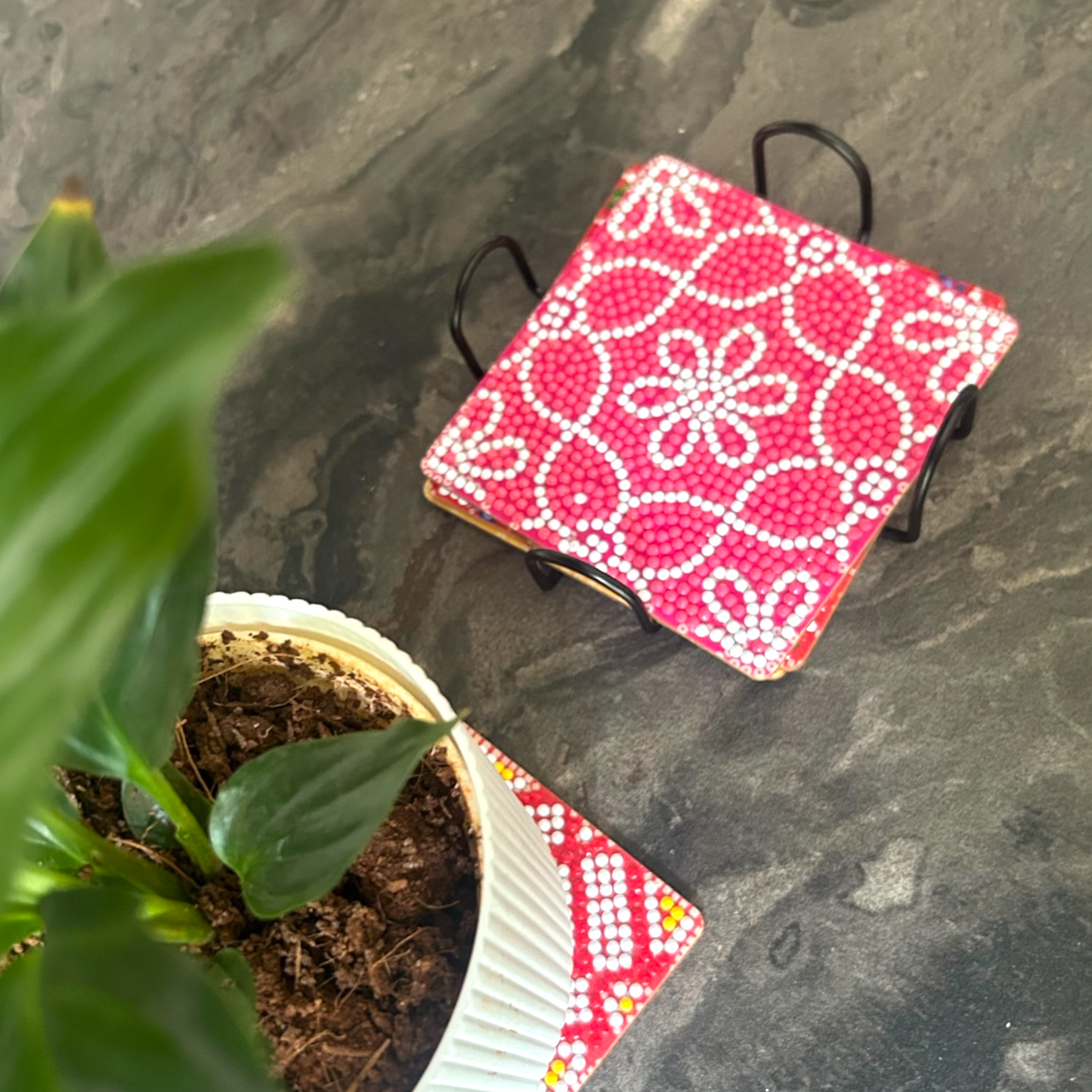 Bandhani Bling Diamond Coaster Kit