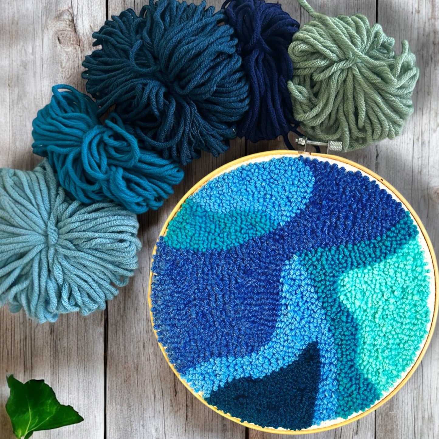 Blue Lagoon Punch Needle Embroidery Kit