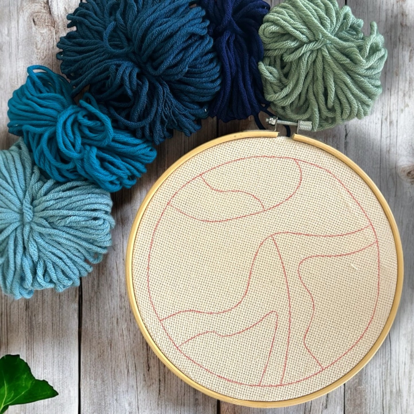 Blue Lagoon Punch Needle Embroidery Kit