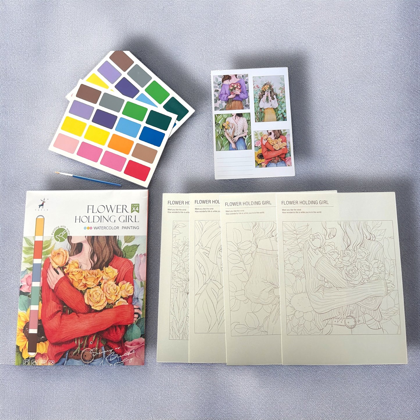 Flower Girl Watercolour Painting Kit - Craftmate