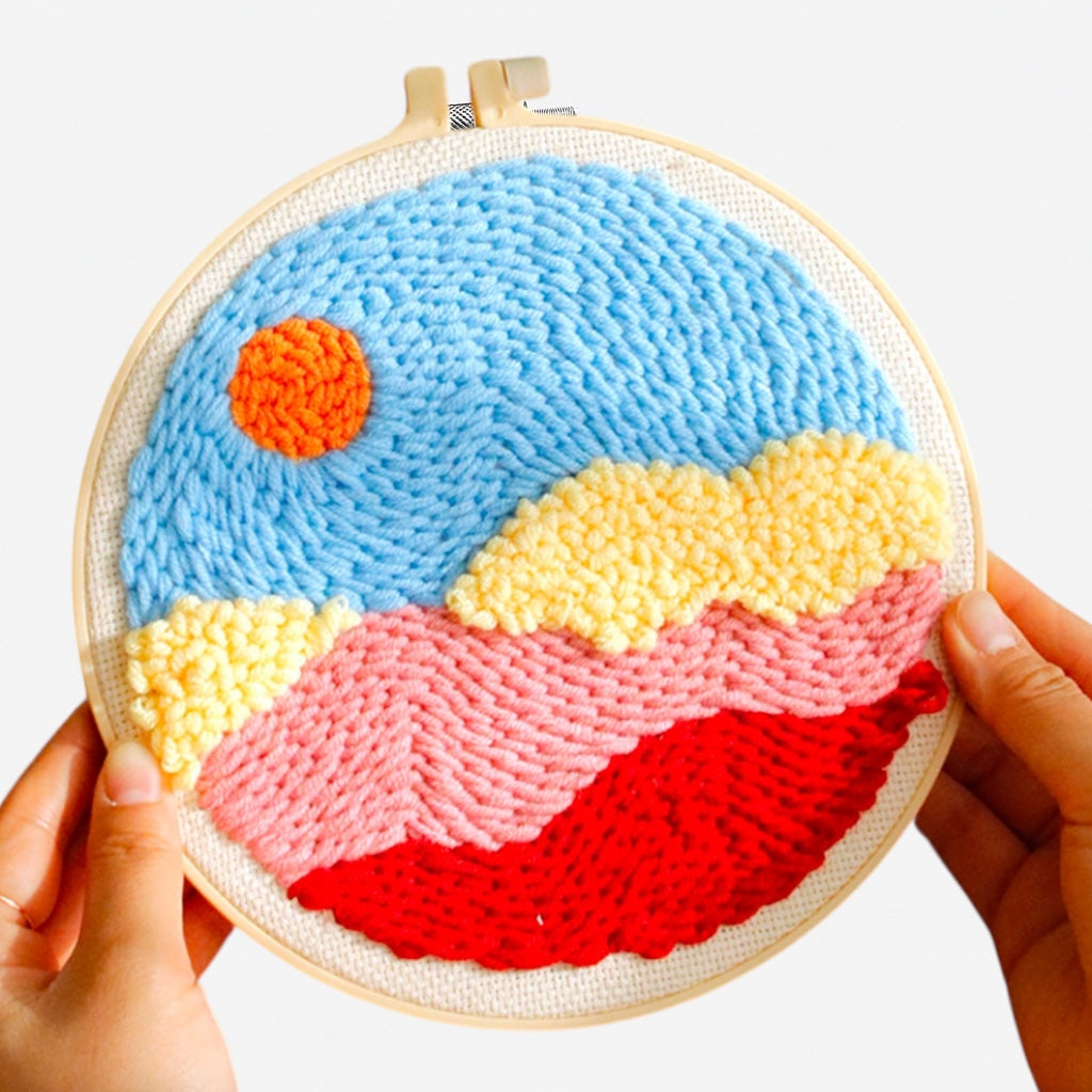 Mountain Sunset Punch Needle Embroidery Kit