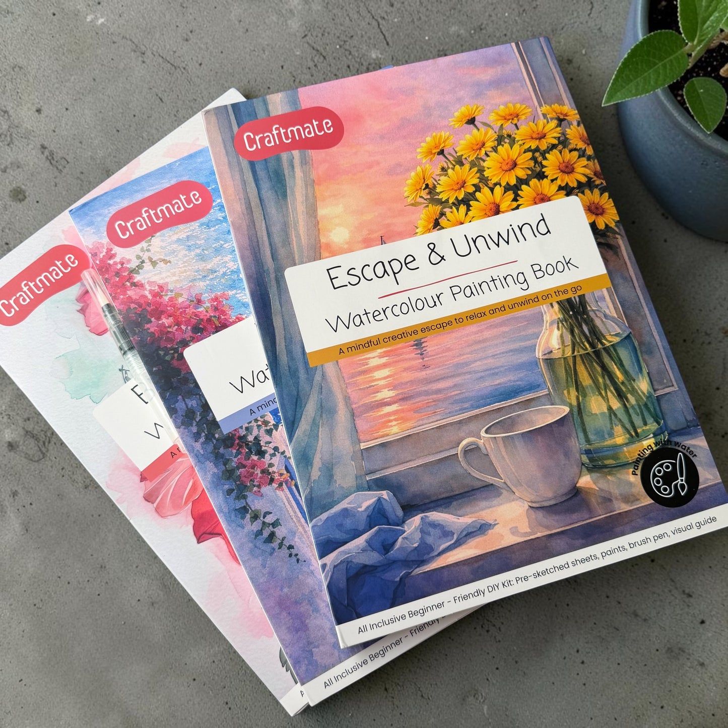 Escape & Unwind Watercolour Painting A4 Book
