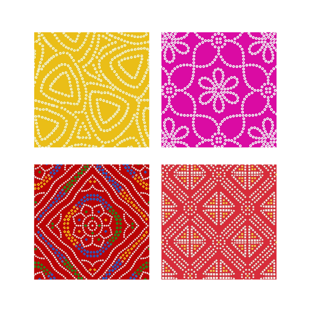 Bandhani Bling Diamond Coaster Kit