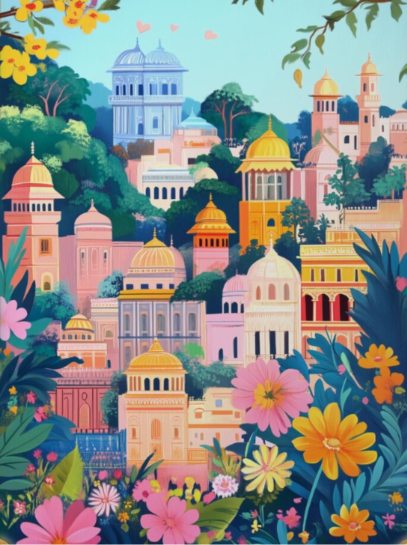 Mughal Gardens Paint by Number Kit