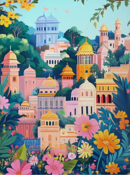 Mughal Gardens Paint by Number Kit