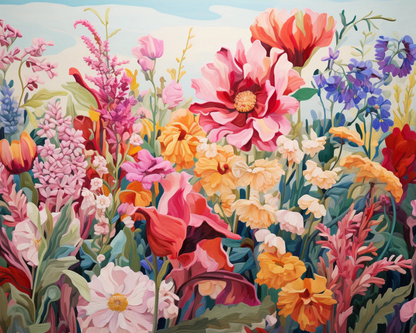 Wildflowers in Bloom Paint by Number Jumbo Kit