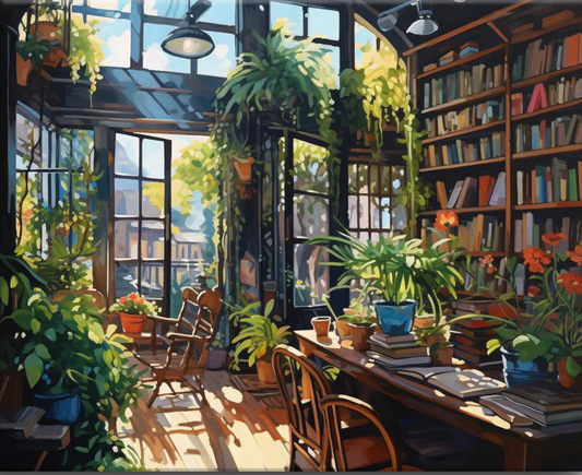 The Cozy Library Paint by Number Jumbo Kit