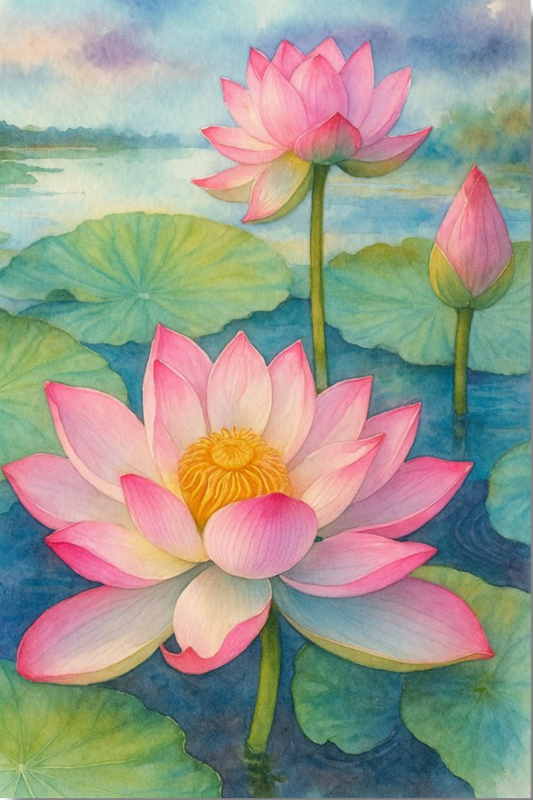 Lotus Sparkle Diamond Painting Kit