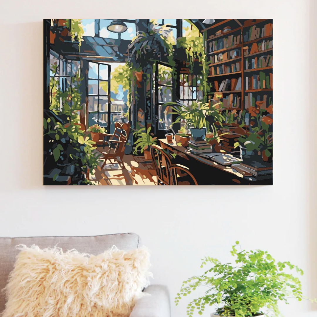 The Cozy Library Paint by Number Jumbo Kit