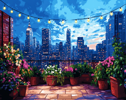 Love Through the Roofs Paint by Number Jumbo Kit