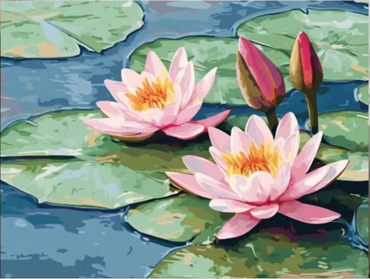 Serene Lotus Paint by Number Jumbo Kit