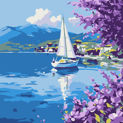 Lavender Sail Paint by Number Mini Kit