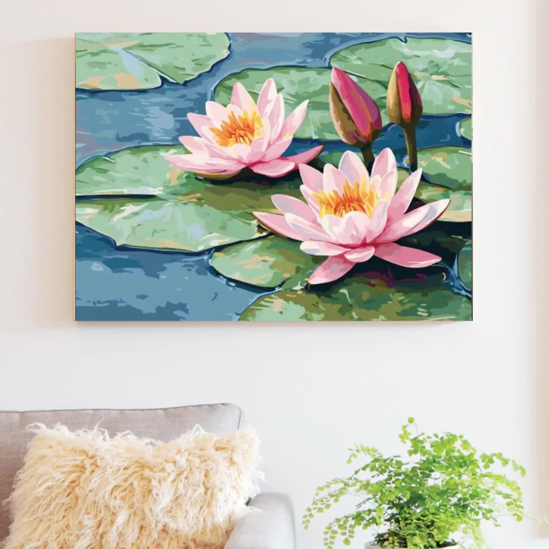 Serene Lotus Paint by Number Jumbo Kit