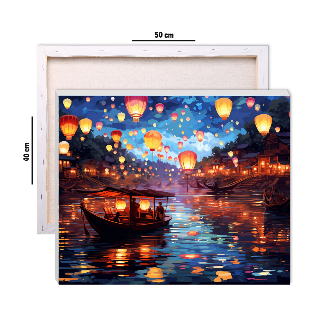 River of Lanterns Paint by Number Jumbo Kit