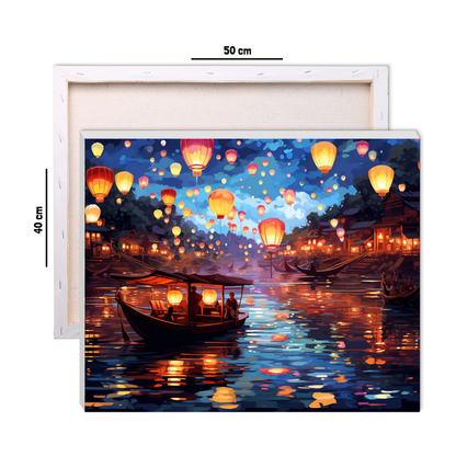 River of Lanterns Paint by Number Jumbo Kit