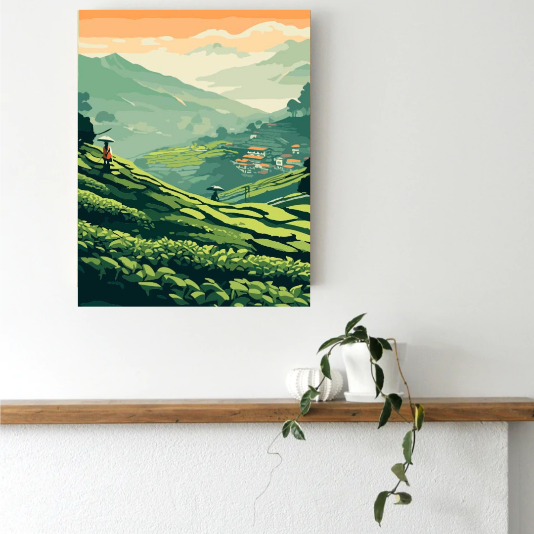 Misty Terraces Paint by Number Kit