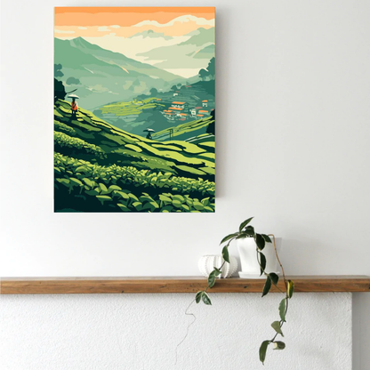 Misty Terraces Paint by Number Kit