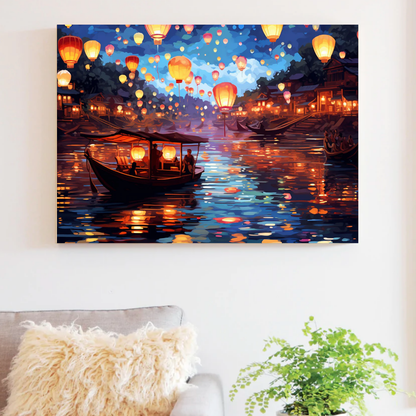 River of Lanterns Paint by Number Jumbo Kit