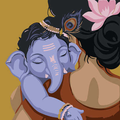 Bal Ganesh Paint by Number Mini Kit