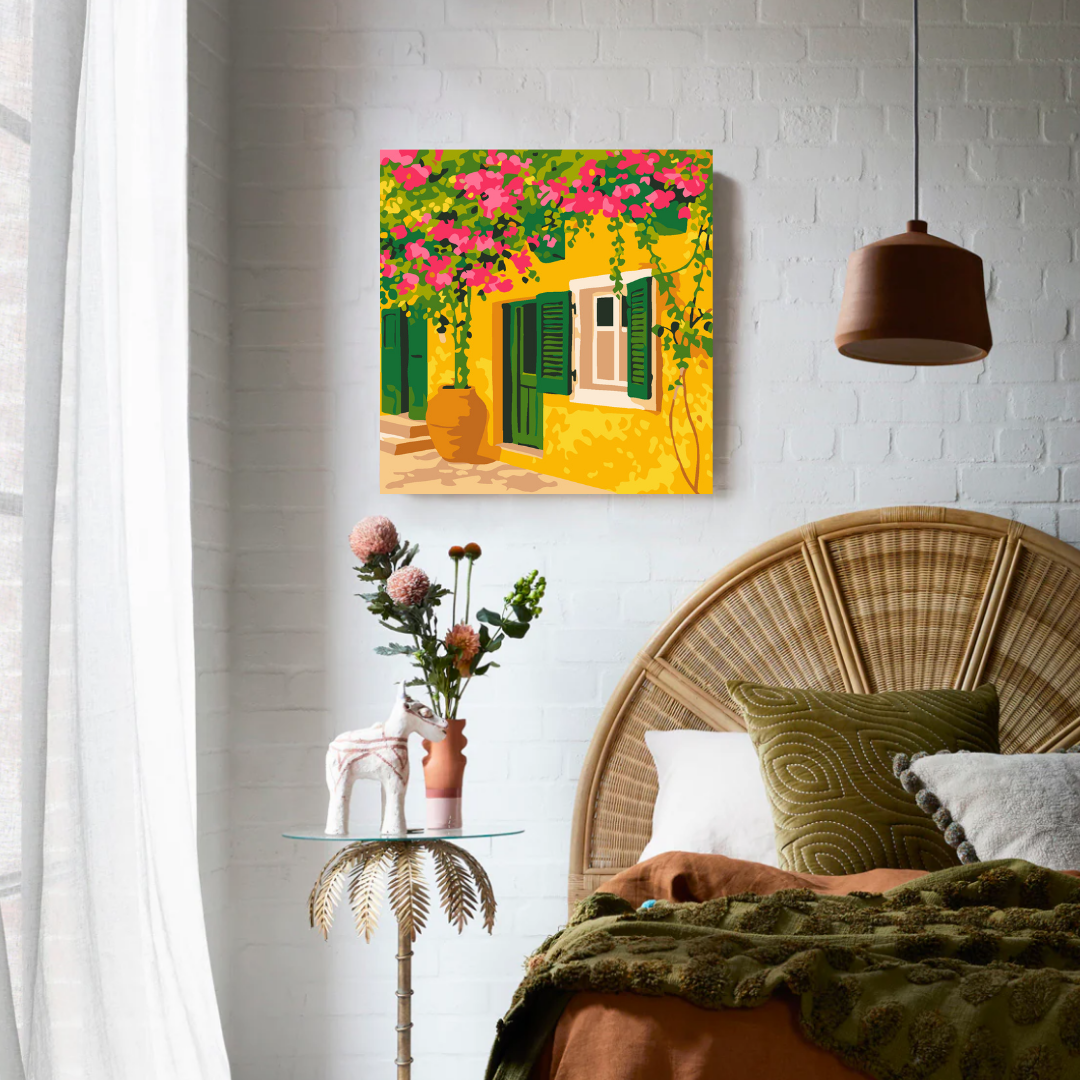 Sunshine & Bougainvillea Paint by Number Mini Kit