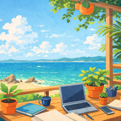 Out of Office Views Paint by Number Mini Kit