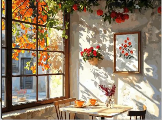Cute Cafe Paint by Number Jumbo Kit
