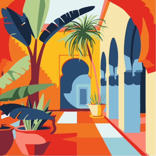 Cozy Courtyard Paint by Number Mini Kit