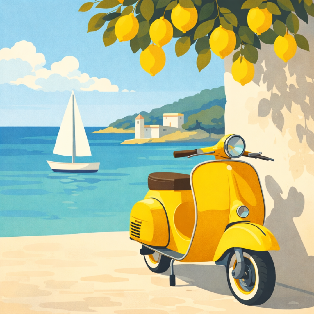 Vespa Adventures Paint by Number Mini Kit
