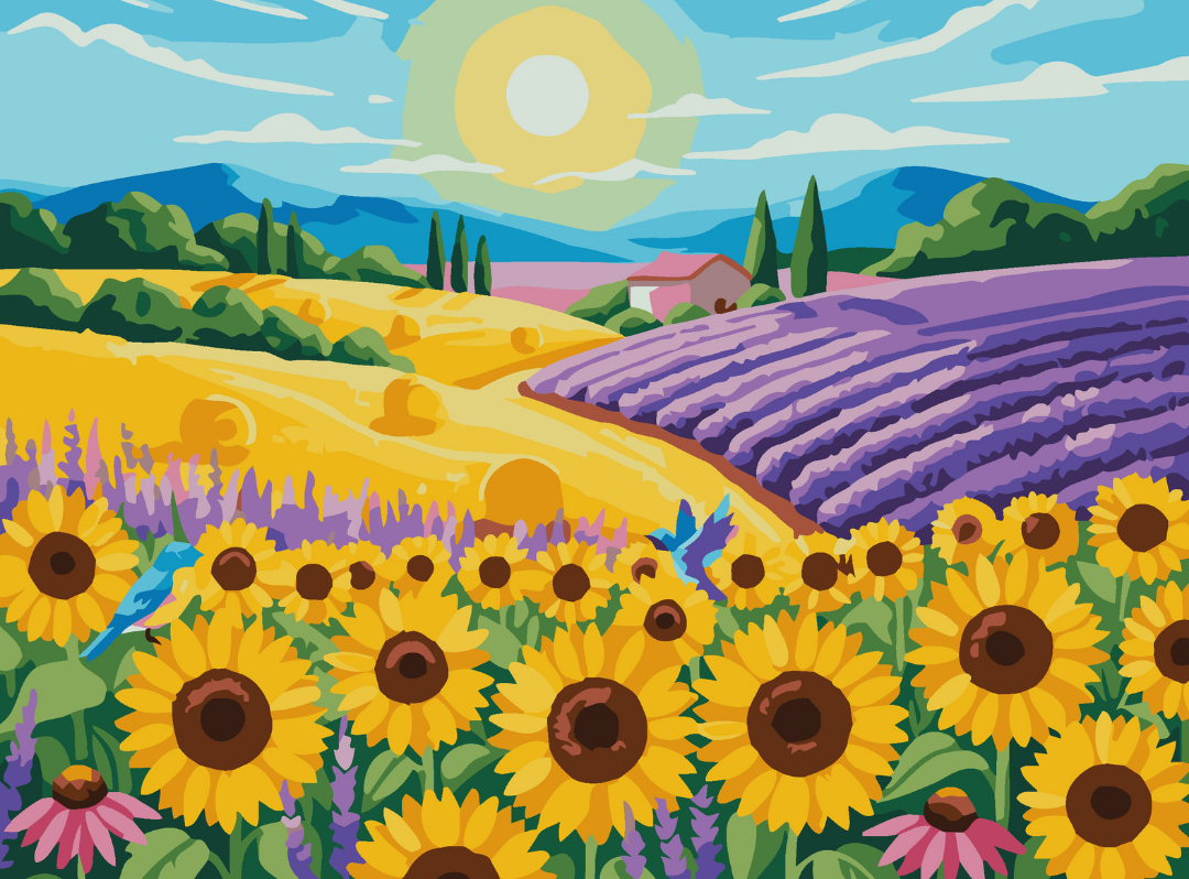 Sunflower Fields Paint by Number Kit